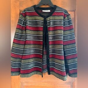 Vintage ALFRED DUNNER Striped Velvet Button Up Size 18